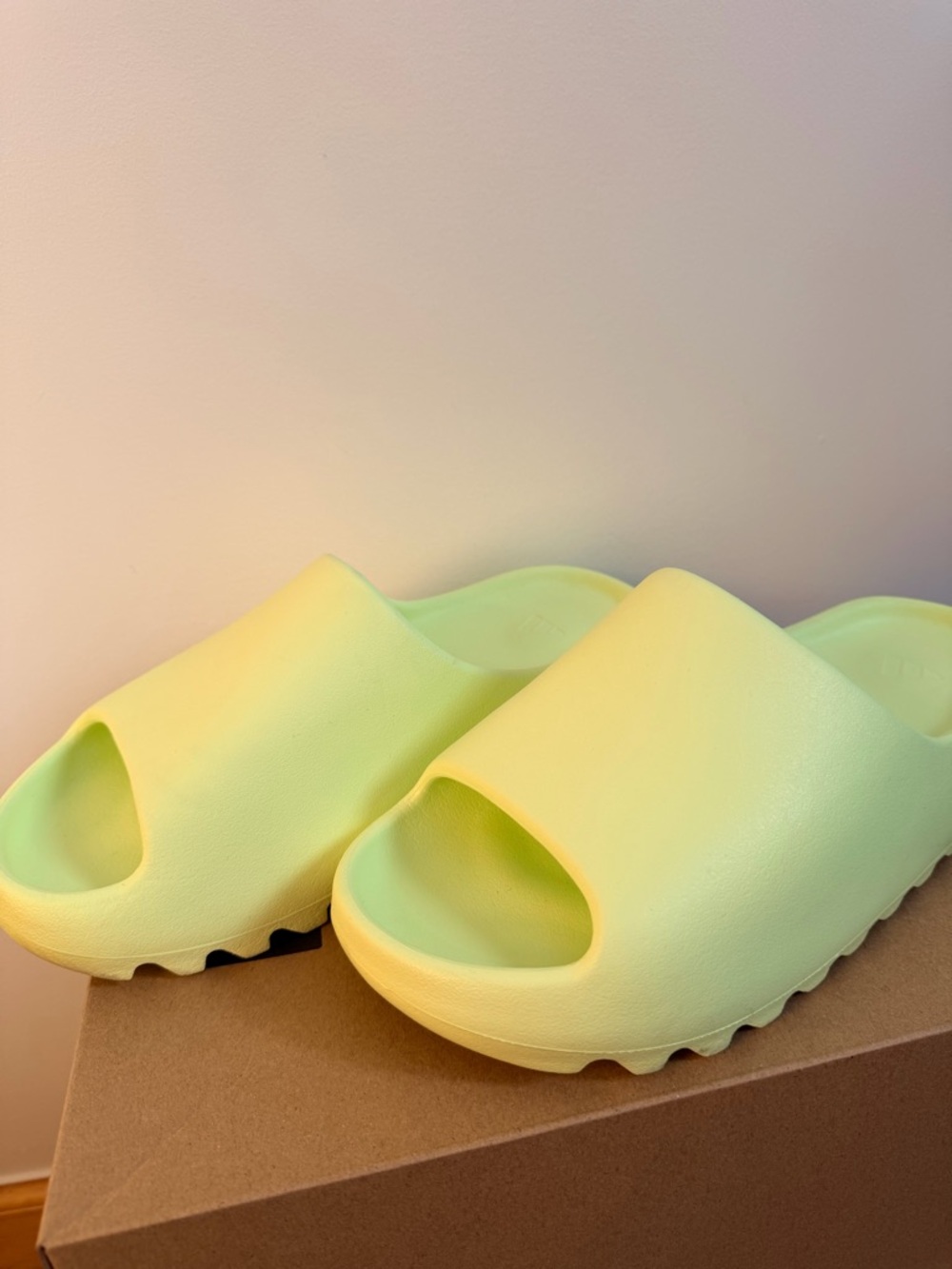 Neon Yellow Slip-On Foam Slides